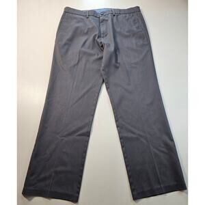 Straight fit premium non iron khaki haggar GREY dress pants slacks 34x29 vintage